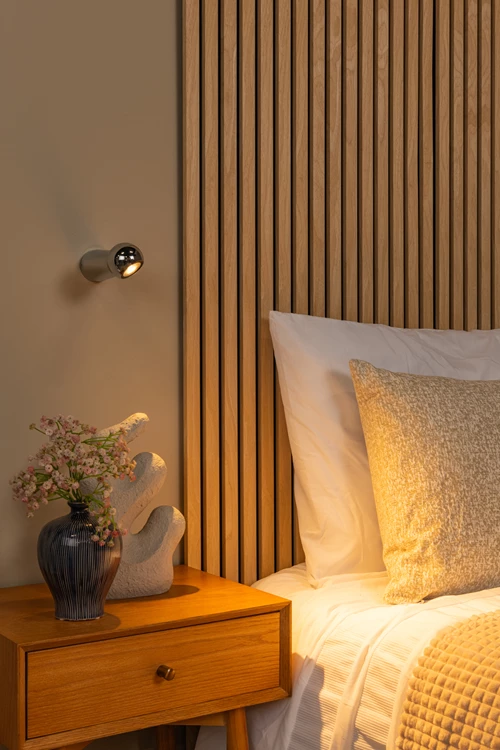 Lucide IPSOS - Wandlamp Badkamer - LED - 1x6W 2700K - IP54 - Chroom - sfeer 1